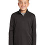 Sport-Tek Youth Competitor Moisture Wicking 1/4 Zip Sweatshirt - Iron Grey