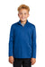 Sport-Tek YST357 Youth Competitor Moisture Wicking 1/4 Zip Sweatshirt True Royal Blue Model Front