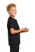 Sport-Tek YST400 Youth Moisture Wicking Short Sleeve Crewneck T-Shirt Heather Black Model Side