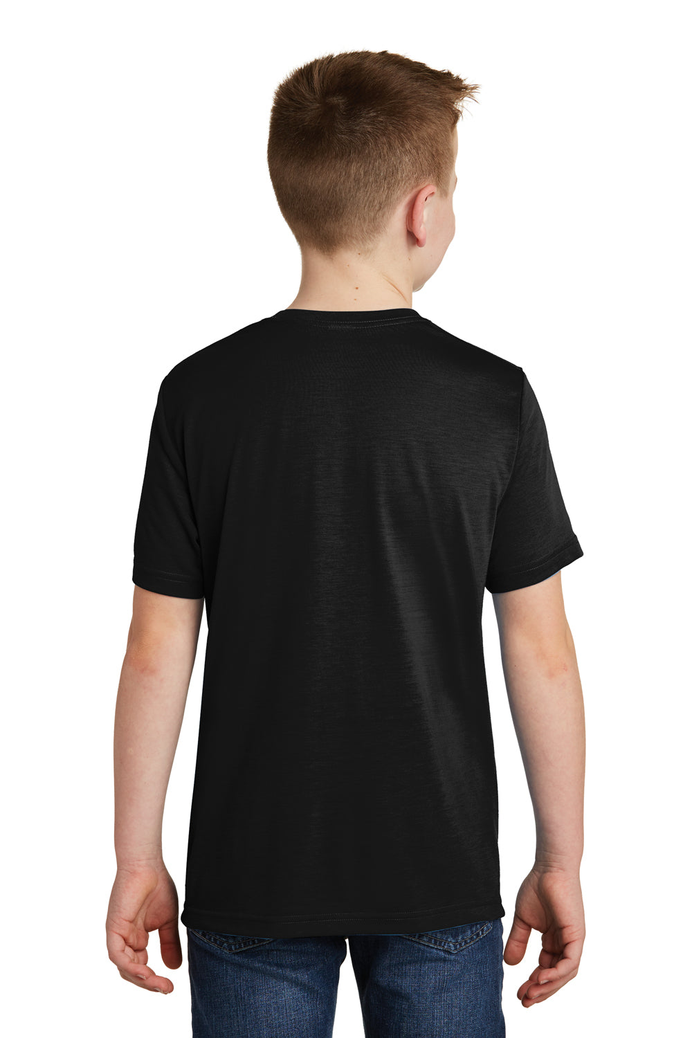 Sport-Tek YST450 Youth Competitor Moisture Wicking Short Sleeve Crewneck T-Shirt Black Model Back