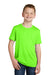 Sport-Tek YST450 Youth Competitor Moisture Wicking Short Sleeve Crewneck T-Shirt Neon Green Model Front