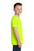 Sport-Tek YST450 Youth Competitor Moisture Wicking Short Sleeve Crewneck T-Shirt Neon Yellow Model Side