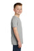 Sport-Tek YST450 Youth Competitor Moisture Wicking Short Sleeve Crewneck T-Shirt Silver Grey Model Side