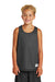 Sport-Tek YST500 Youth Reversible Mesh Moisture Wicking Tank Top Iron Grey Model Front