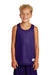 Sport-Tek YST500 Youth Reversible Mesh Moisture Wicking Tank Top Purple Model Front