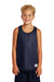 Sport-Tek YST500 Youth Reversible Mesh Moisture Wicking Tank Top True Navy Blue Model Front