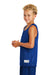 Sport-Tek YST500 Youth Reversible Mesh Moisture Wicking Tank Top True Royal Blue Model Side