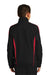 Sport-Tek YST60 Youth Water Resistant Full Zip Jacket Black/True Red Model Back