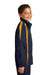 Sport-Tek YST60 Youth Water Resistant Full Zip Jacket True Navy Blue/Gold Model Side