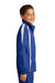 Sport-Tek YST60 Youth Water Resistant Full Zip Jacket True Royal Blue/White Model Side