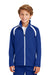 Sport-Tek YST90 Youth Full Zip Track Jacket True Royal Blue/White Model Front