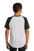 Sport-Tek YT201 Youth Short Sleeve Crewneck T-Shirt Heather Grey/Black Model Back