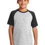 Sport-Tek Youth Short Sleeve Crewneck T-Shirt - Heather Grey/Black