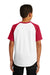 Sport-Tek YT201 Youth Short Sleeve Crewneck T-Shirt White/Red Model Back