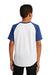 Sport-Tek YT201 Youth Short Sleeve Crewneck T-Shirt White/Royal Blue Model Back