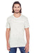 Threadfast Apparel 103A Mens Fleck Short Sleeve Crewneck T-Shirt Cream Front