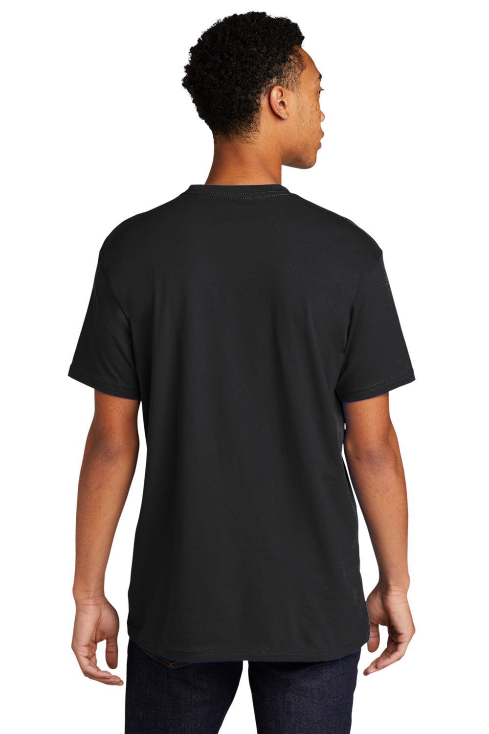 Next Level Men's Black Unisex Pocket Crew T-Shirt