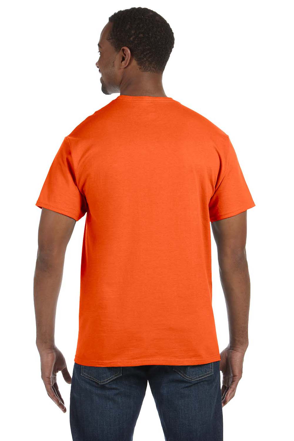 Jerzees 29M/29MR/29MT Mens Safety Orange Sleeve — Moisture Dri-Power T-Shirt Crewneck Short Wicking