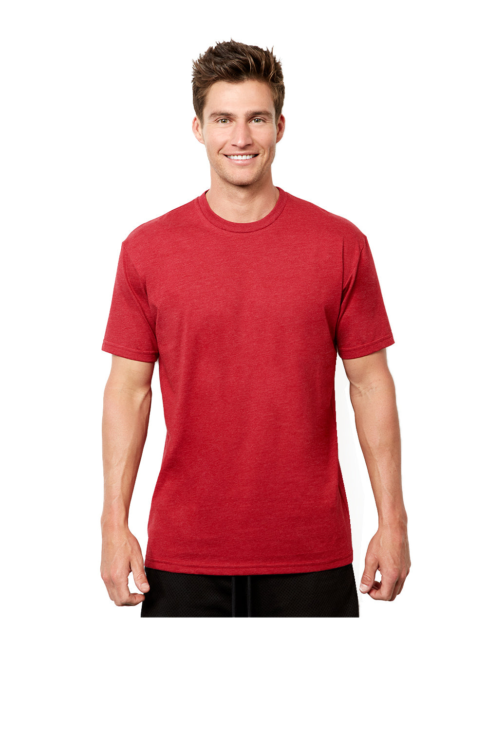 Next Level 4210 Mens Eco Performance Short Sleeve Crewneck T-Shirt Heather Red Front