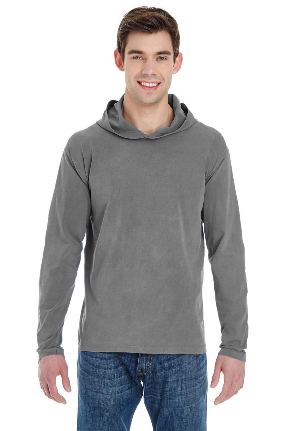 Comfort Colors Mens Hooded Sweatshirt Hoodie - Grey