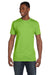 Hanes 4980 Mens Nano-T Short Sleeve Crewneck T-Shirt Lime Green Front