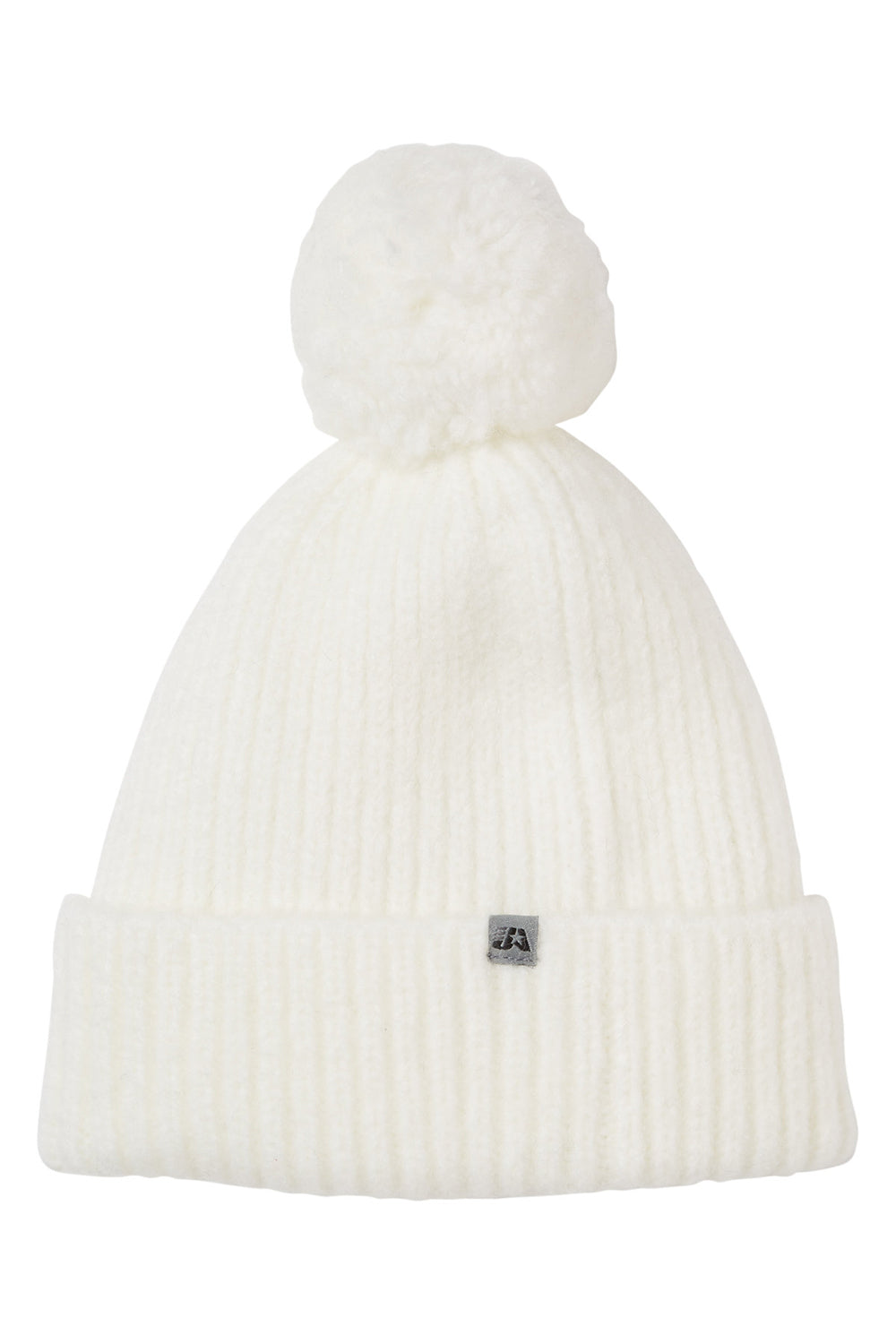 J America 5009JA Mens Swap A Pom Knit Beanie White Front