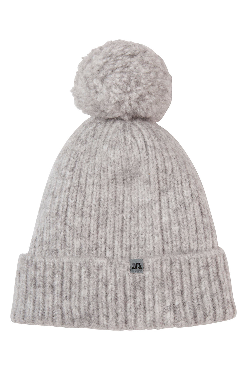 J America 5009JA Mens Swap A Pom Knit Beanie Heather Grey Front