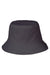 J America 5540JA Mens Gilligan Bonnie Bucket Hat Charcoal Grey Front