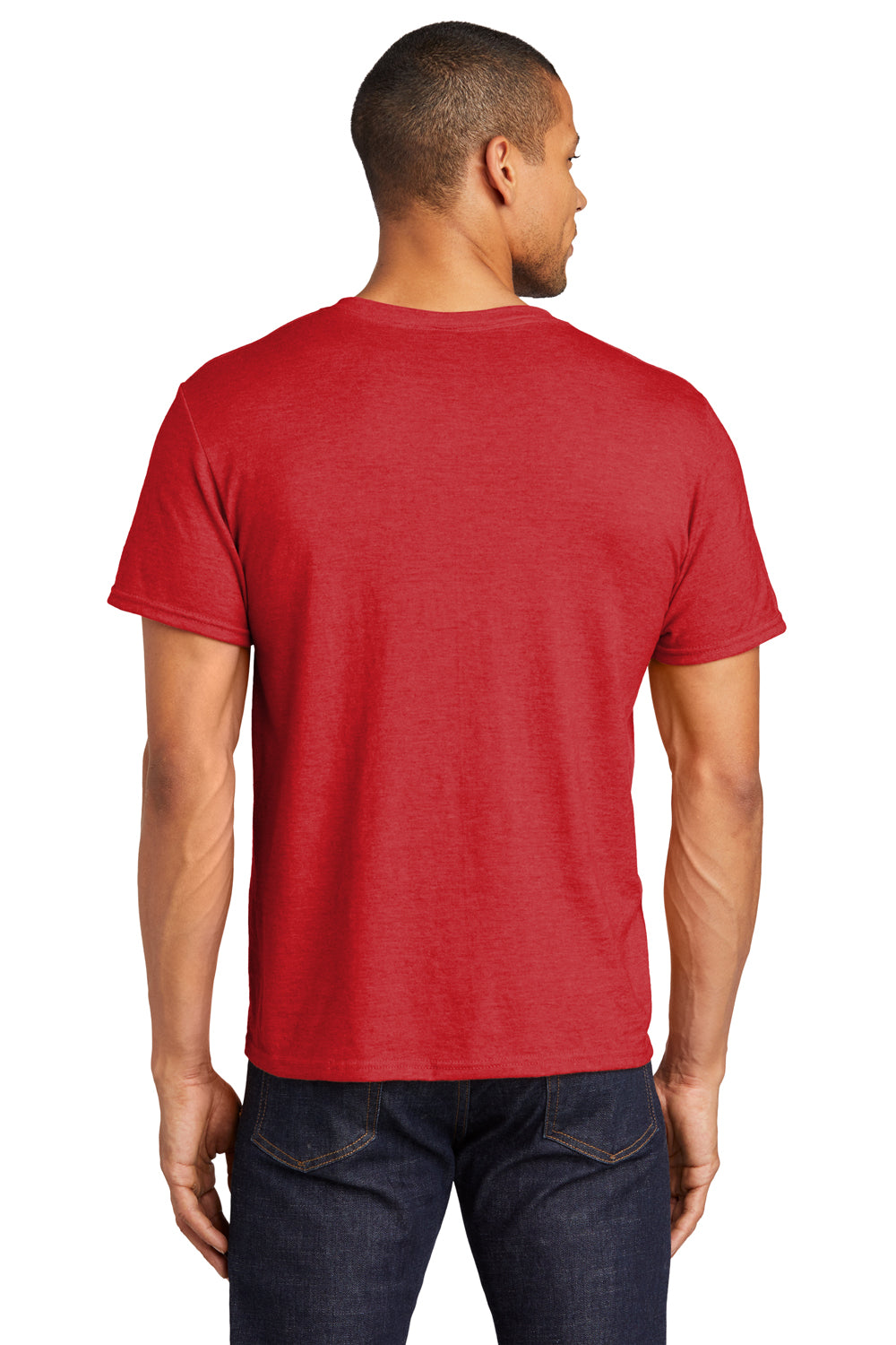 Jerzees 560M Mens Premium Blend Ring Spun Short Sleeve Crewneck T-Shirt True Red Back