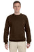 Jerzees 562M/562/562MR Mens Chocolate Brown NuBlend Fleece Crewneck  Sweatshirt —