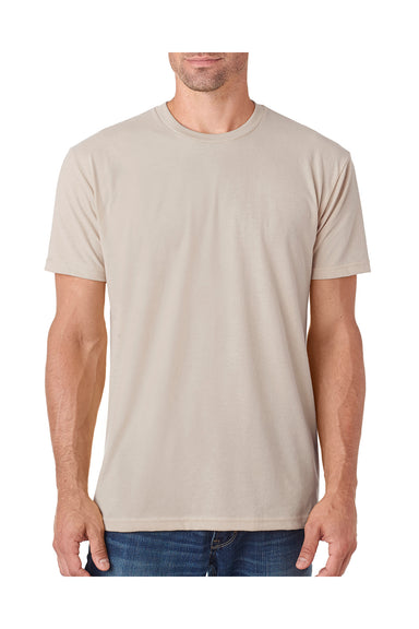 Next Level 6410 Mens Sueded Jersey Short Sleeve Crewneck T-Shirt Sand Brown Front