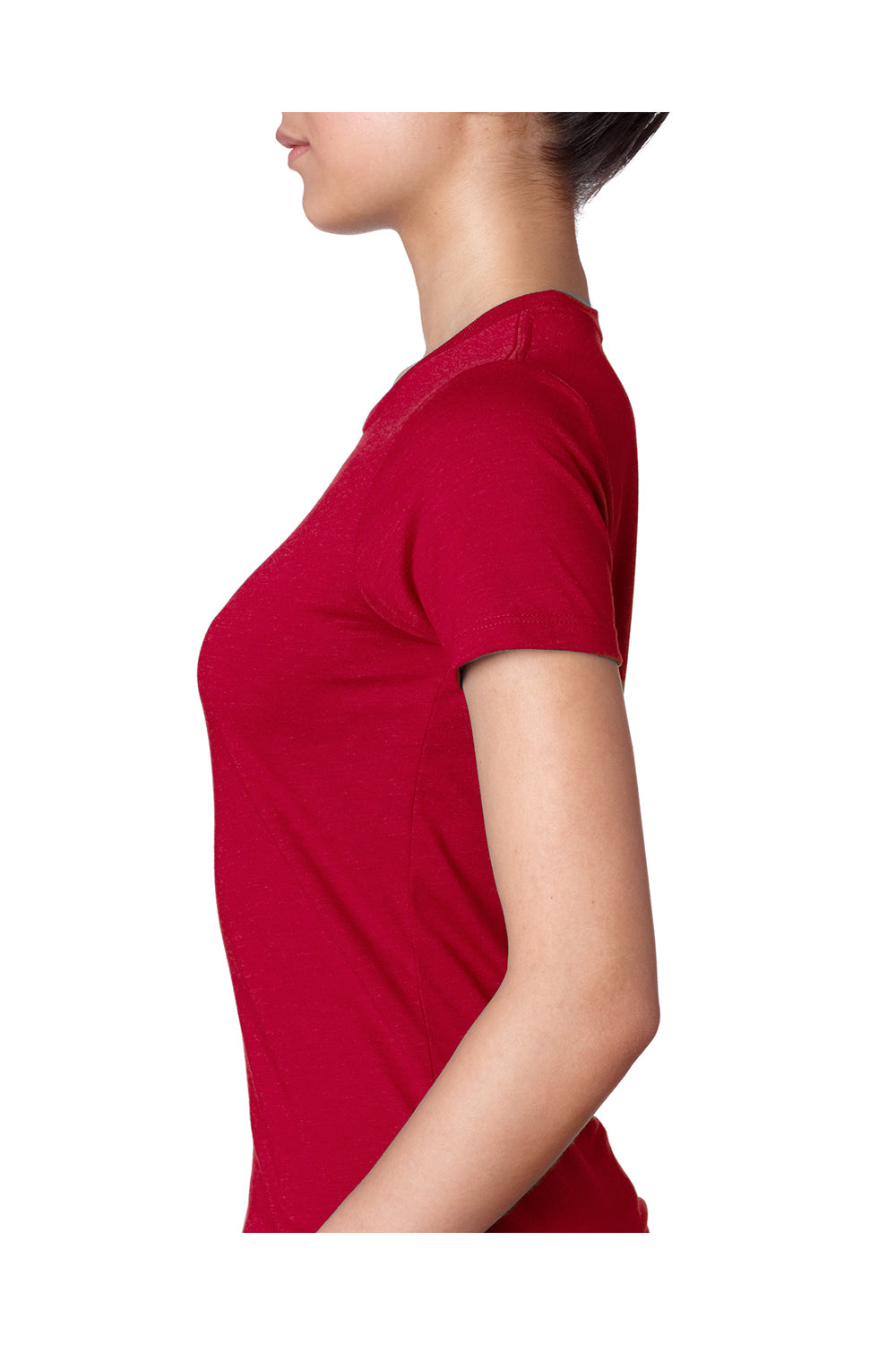 Next Level 6610 Womens CVC Jersey Short Sleeve Crewneck T-Shirt Scarlet Red Side