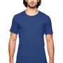 Gildan Mens Short Sleeve Crewneck T-Shirt - Heather Blue