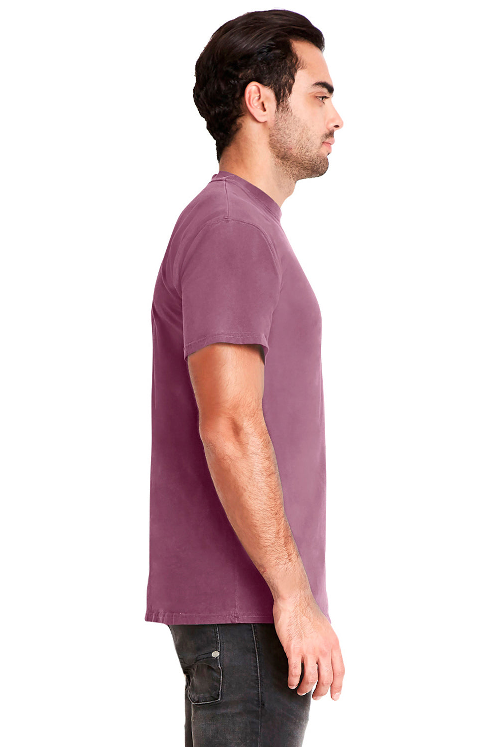 Next Level 7410 Mens Inspired Dye Jersey Short Sleeve Crewneck T-Shirt Shiraz Purple Side