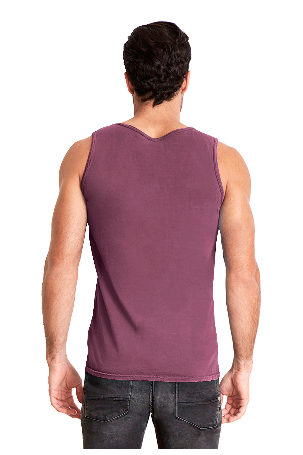 Next Level 7433 Mens Inspired Dye Tank Top Shiraz Purple Back