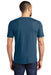 District DM130 Mens Perfect Tri Short Sleeve Crewneck T-Shirt Heather Neptune Blue Back