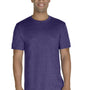 Jerzees Mens Vintage Snow Short Sleeve Crewneck T-Shirt - Heather Purple - Closeout
