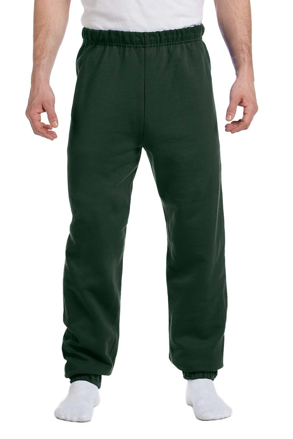 Jerzees Mens NuBlend Pill Resistant Fleece Sweatpants - Forest Green