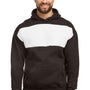 Jerzees Mens NuBlend Fleece Pill Resistant Billboard Hooded Sweatshirt Hoodie - Black/White - Closeout