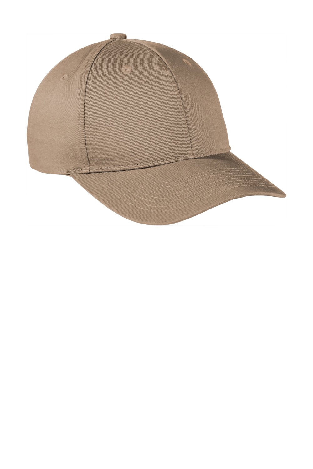 Port Authority C801 Fine Twill Snapback Hat Khaki Front