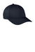 Port Authority C801 Fine Twill Snapback Hat Navy Blue Front