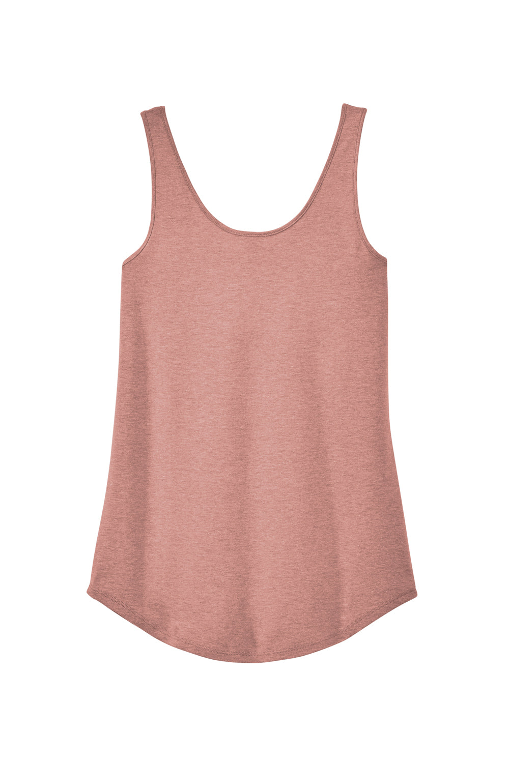 District DT151 Womens Perfect Tri Relaxed Tank Top Blush Frost Flat Back