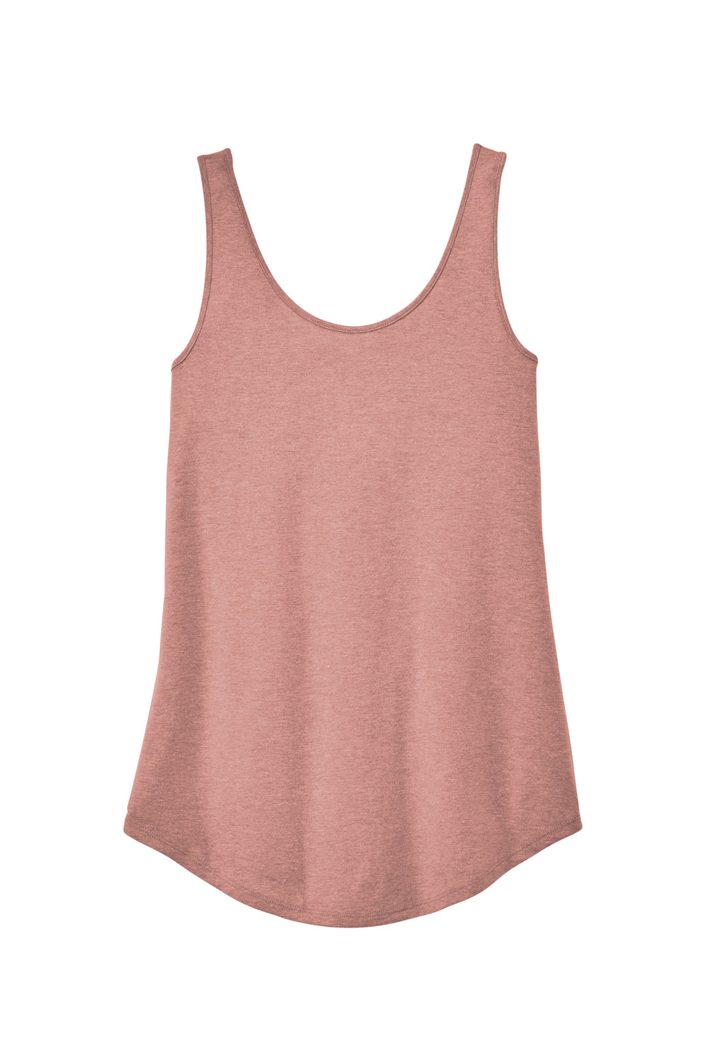 District DT151 Womens Perfect Tri Relaxed Tank Top Blush Frost Flat Front