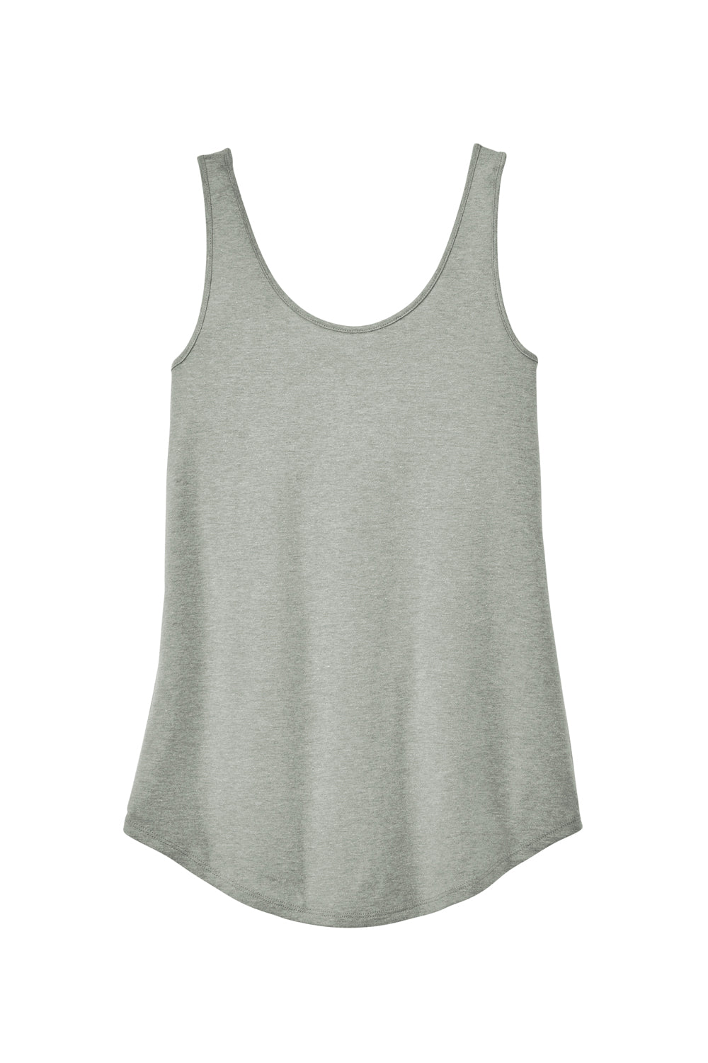 District DT151 Womens Perfect Tri Relaxed Tank Top Heather Grey Flat Front