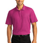 Port Authority Mens React SuperPro Snag Resistant Short Sleeve Polo Shirt - Wild Berry - Closeout