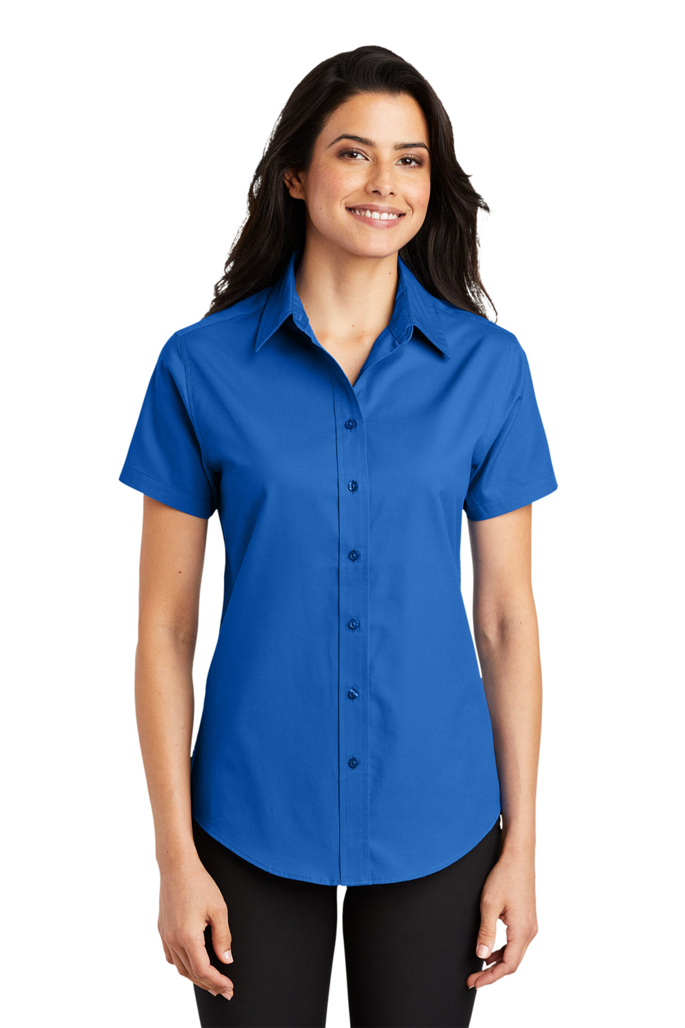 Port Authority L508 Womens Strong Blue Easy Care Wrinkle Resistant ...
