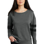 New Era Womens Varsity Fleece Crewneck Sweatshirt - Heather Black - Closeout