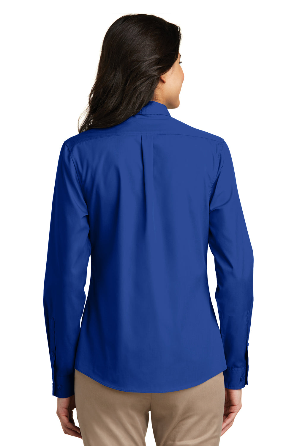 Womens Tailored Long Sleeve Button Down Shirt with Stretch