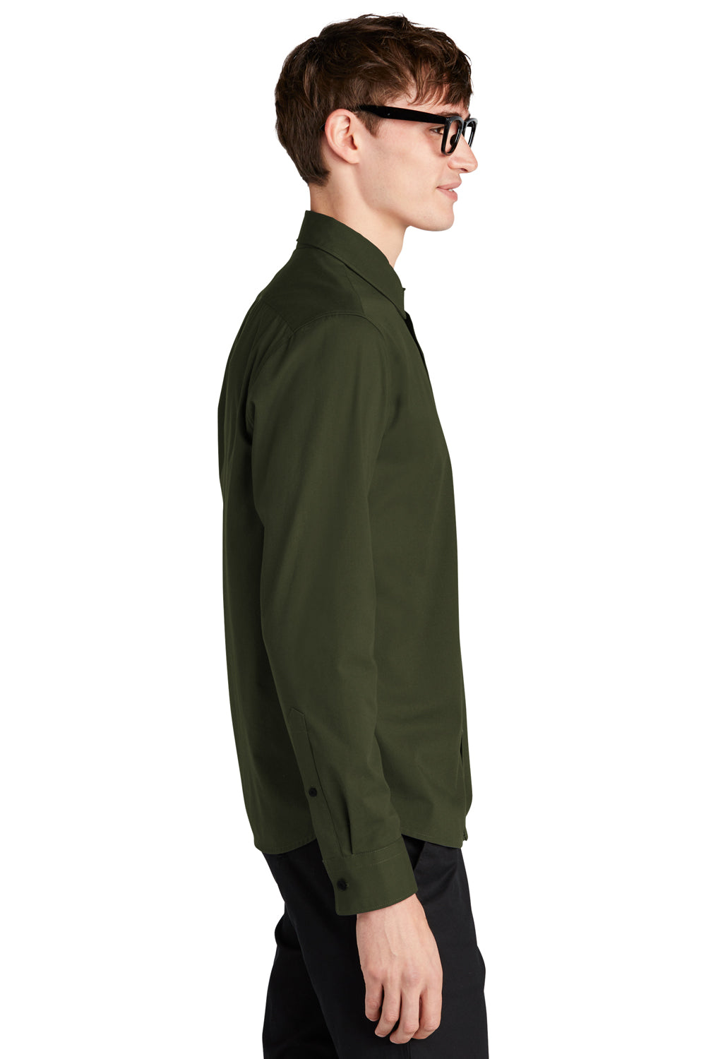 Mercer+Mettle MM2000 Stretch Woven Long Sleeve Button Down Shirt Townsend Green Side