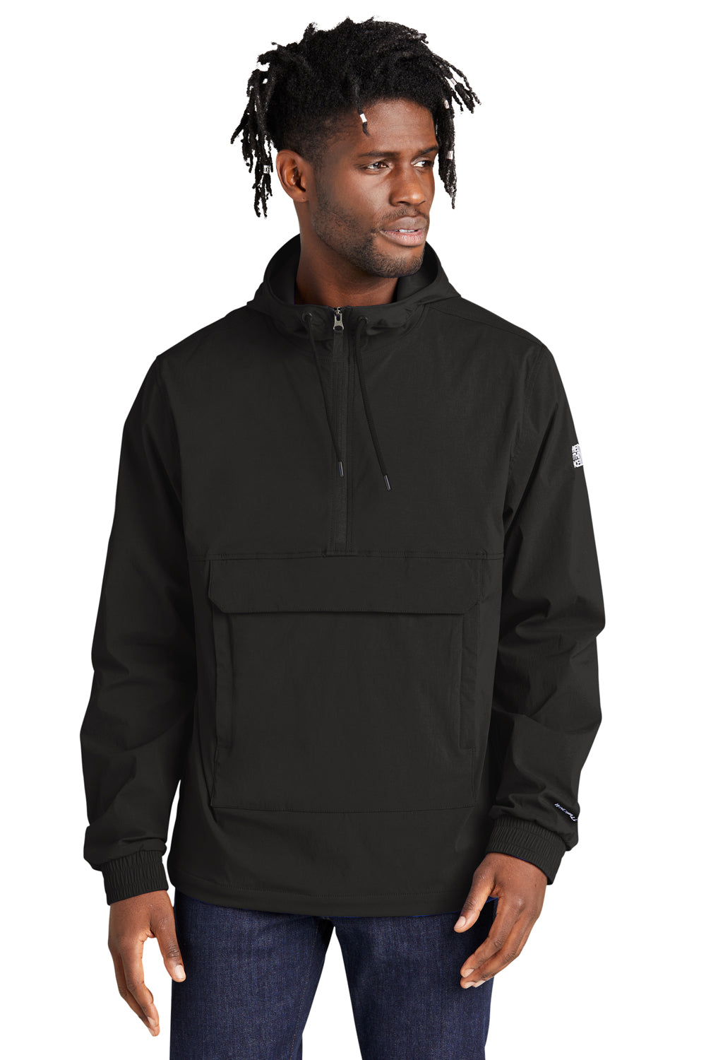 Wacht even Sneeuwstorm vrijwilliger The North Face NF0A5IRW Mens Black Wind & Water Resistant Packable 1/4 Zip  Anorak Hooded Jacket — BigTopShirtShop.com